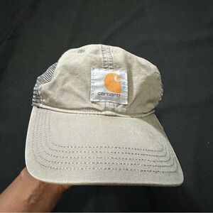 Carhartt Tan Logo Patch Mesh-Back Cap
